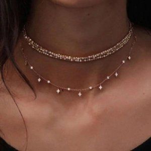 Gold Crystal Starlight Pendant Necklace